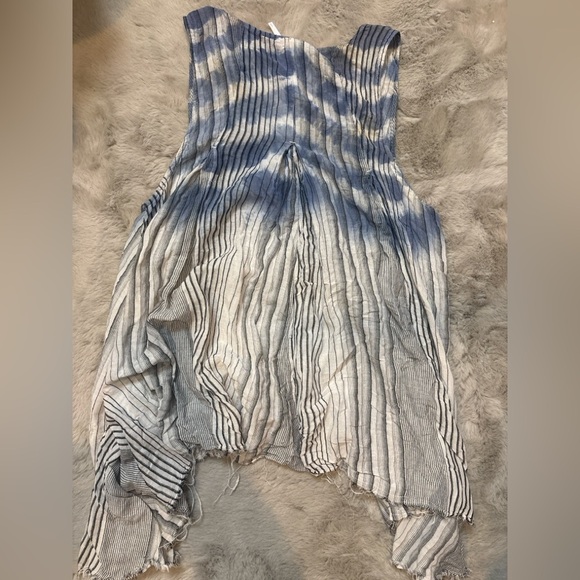 Free People Blue and White Striped Tank Top - Picture 4 of 4